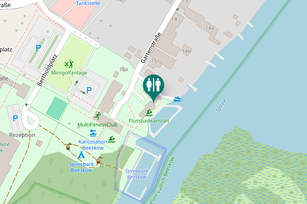 Map showing location of Gartenstraße 15c Toilet