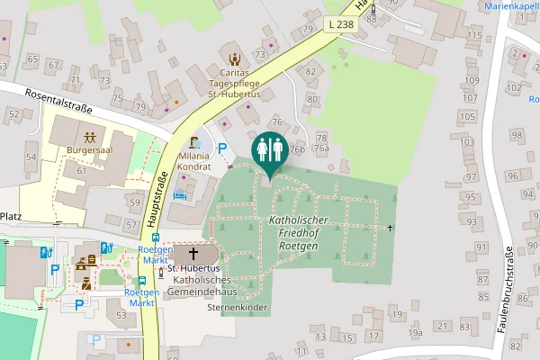 Map showing location of Hauptstraße 76b Toilet