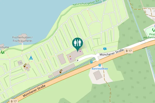 Map showing location of Münchener Straße 151 Toilet