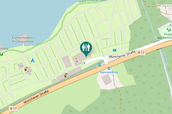 Map showing location of Münchener Straße 151 Toilet