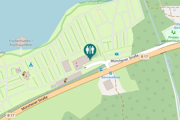 Map showing location of Münchener Straße 151 Toilet