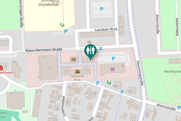 Map showing location of Klaus-Herrmann-Straße 27 Toilet