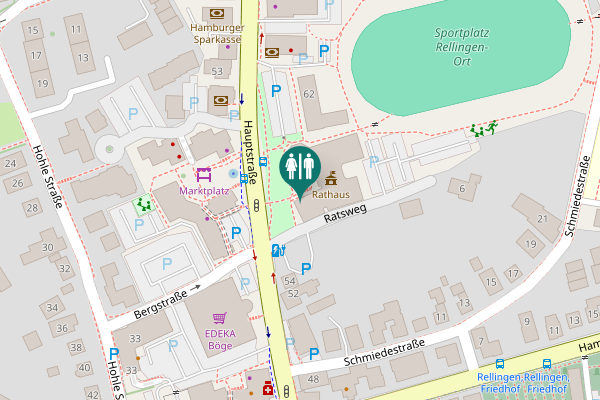 Map showing location of Hauptstraße 60 Toilet