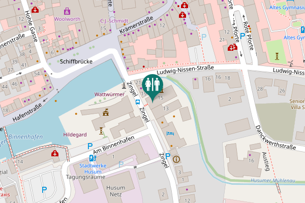 Map showing location of Zingel 15 Toilet