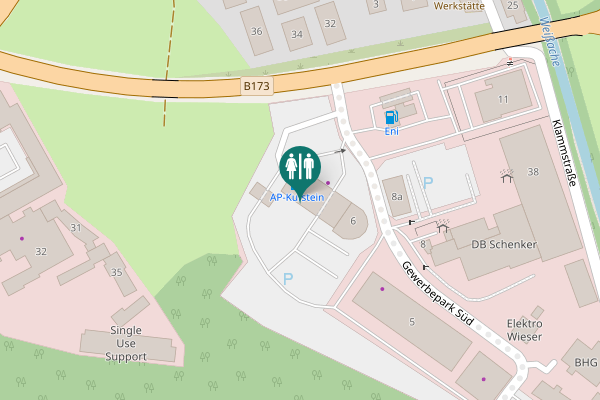 Map showing location of Gewerbepark Süd 6 Toilet