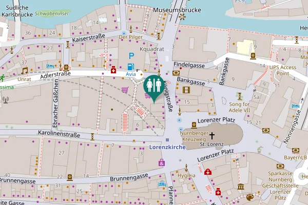 Map showing location of Königstraße 14 Toilet