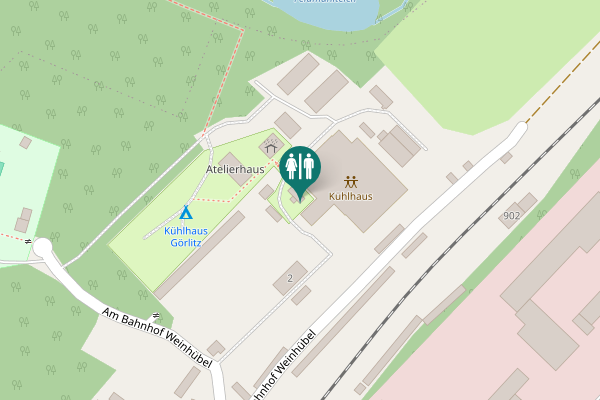 Map showing location of Am Bahnhof Weinhübel 2 Toilet