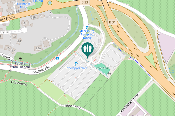 Map showing location of Töbelestraße Toilet