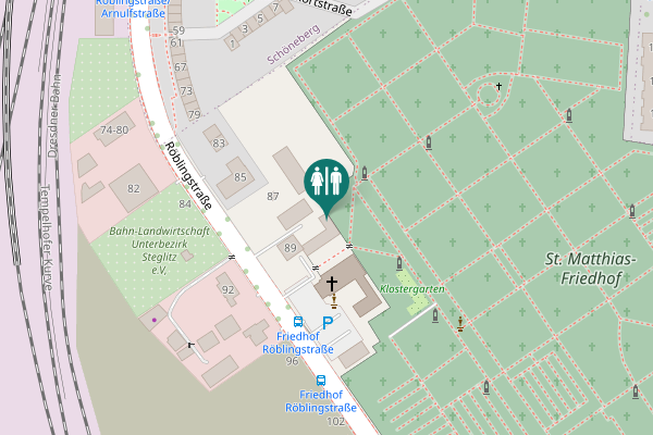 Map showing location of Röblingstraße 89 Toilet