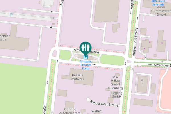 Map showing location of Alfred-Ley-Straße Toilet