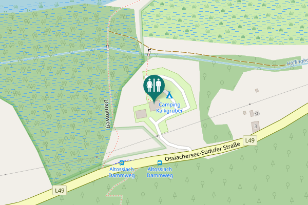 Map showing location of 4 Toilet