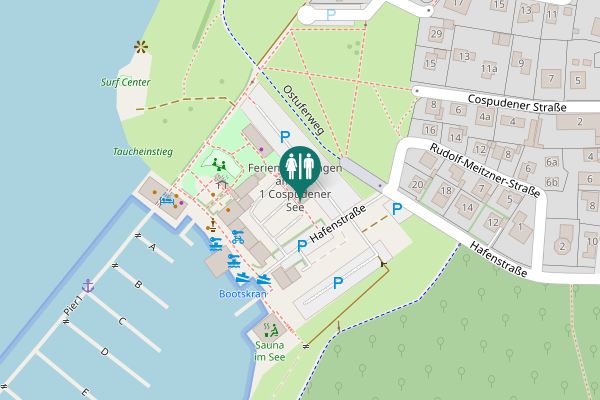 Map showing location of Hafenstraße 21 Toilet