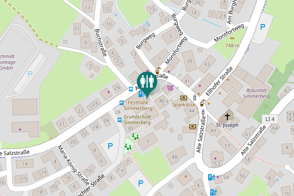 Map showing location of Alte Salzstraße 32 Toilet