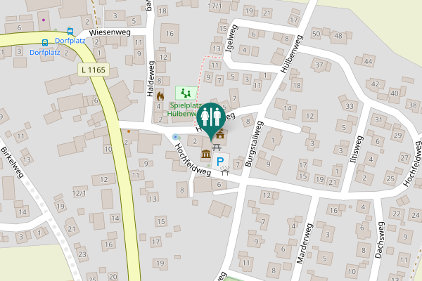 Map showing location of Hochfeldweg 5 Toilet