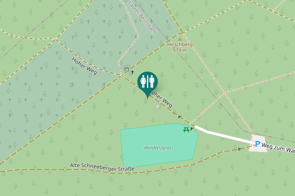 Map showing location of Hoher Weg Toilet