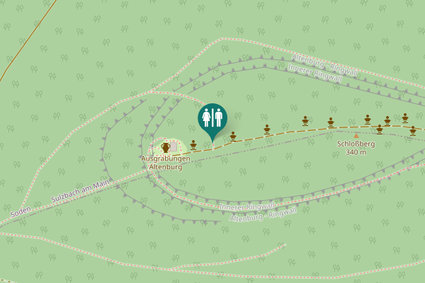 Map showing location of Soden Toilet