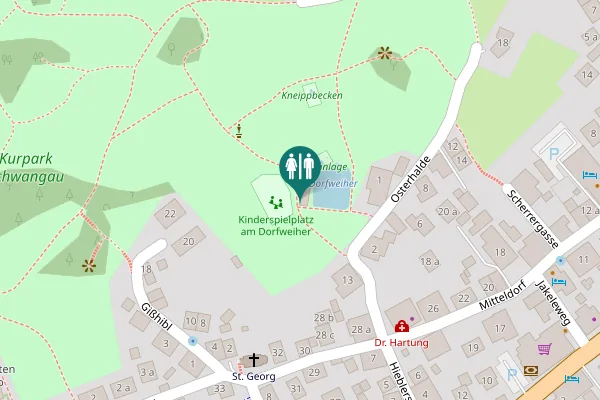 Map showing location of Am Berg 14 Toilet