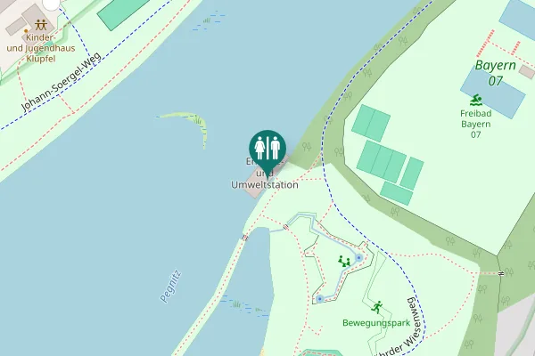 Map showing location of Wöhrder Wiesenweg 45 Toilet