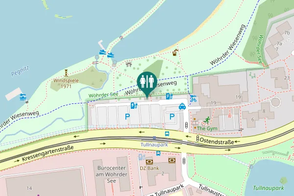 Map showing location of Wöhrder Wiesenweg Toilet