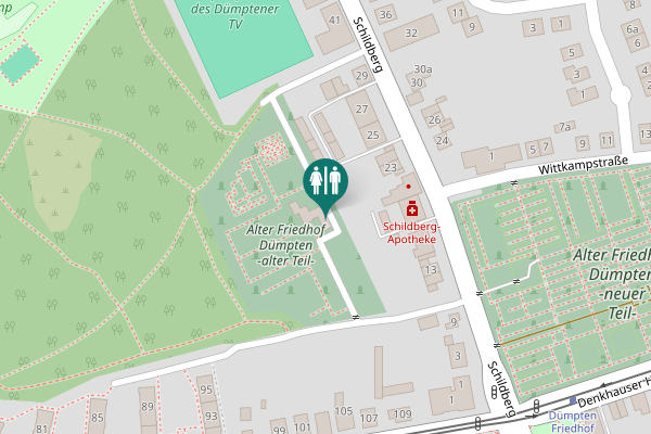 Map showing location of Schildberg 9a Toilet