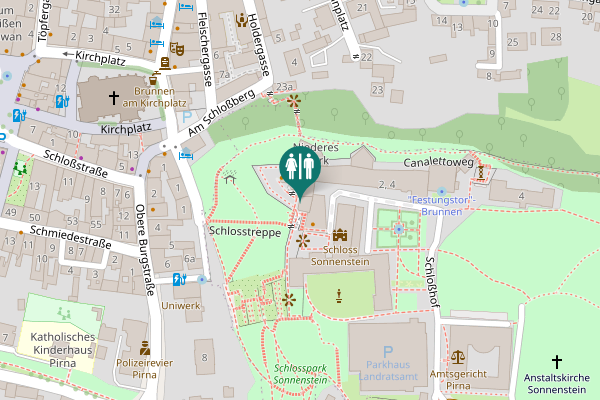 Map showing location of Schloßhof 2, 4 Toilet