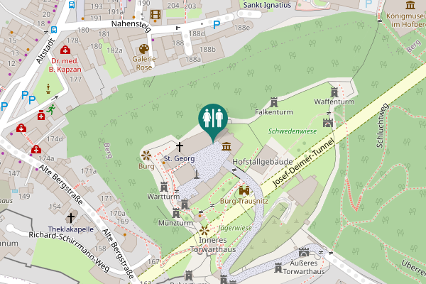Map showing location of 168 Toilet
