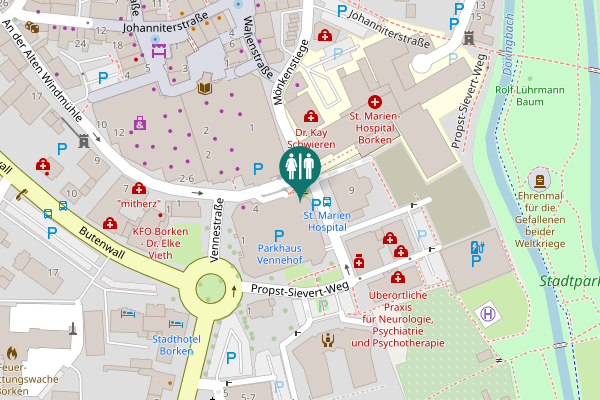 Map showing location of Am Boltenhof 4 Toilet