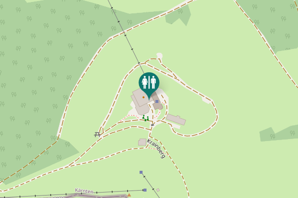Map showing location of Krainberg Toilet