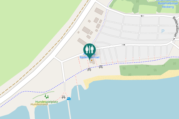 Map showing location of Badehalbinsel 1 Toilet