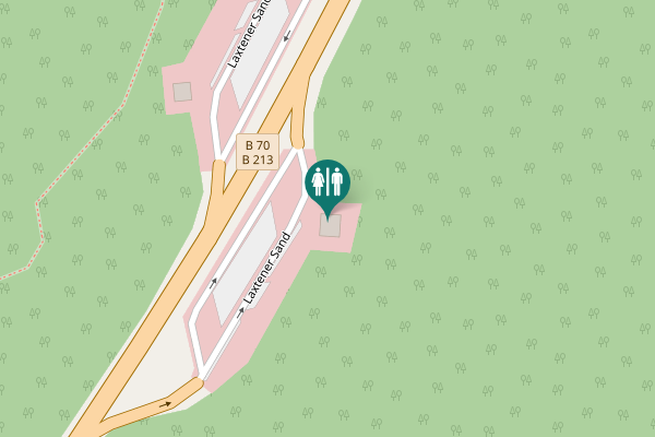 Map showing location of Laxtener Sand Toilet