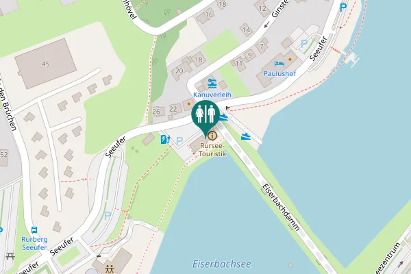 Map showing location of Seeufer 3 Toilet
