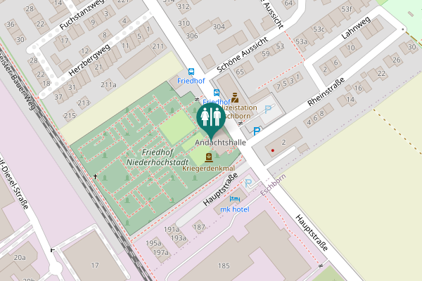 Map showing location of Hauptstraße 300 Toilet