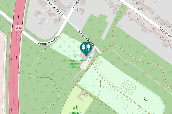 Map showing location of Pongser Kamp 4 Toilet