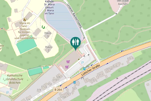 Map showing location of Lütticher Straße 504 Toilet