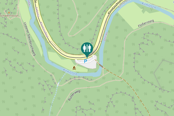 Map showing location of Kirnitzschtalstraße Toilet