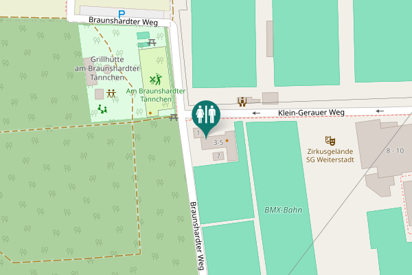 Map showing location of Klein-Gerauer Weg 3-5 Toilet