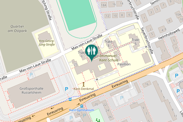Map showing location of Evreuxring 25 Toilet