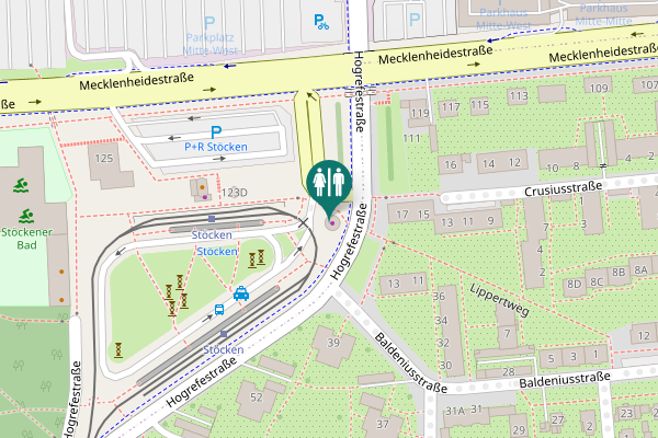 Map showing location of Mecklenheidestraße 123A Toilet
