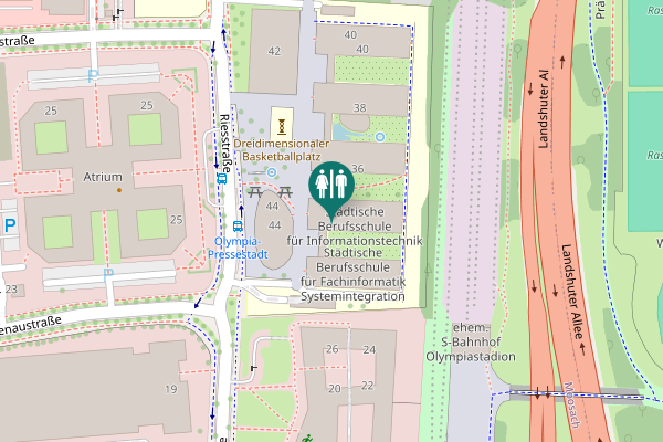 Map showing location of Riesstraße 34 Toilet