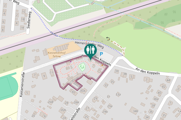 Map showing location of Kastanienstraße 13-19 Toilet