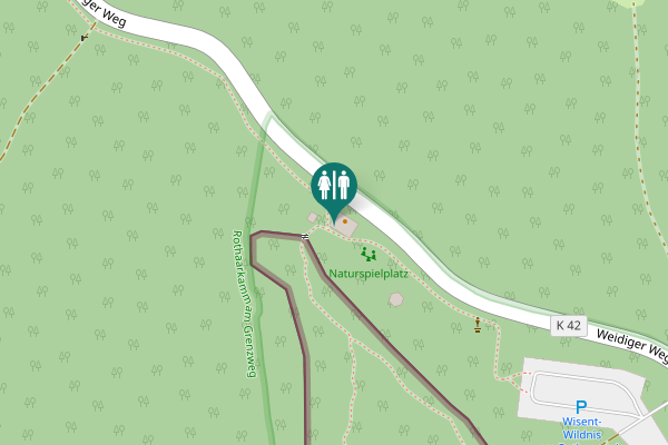 Map showing location of Weidiger Weg 100 Toilet