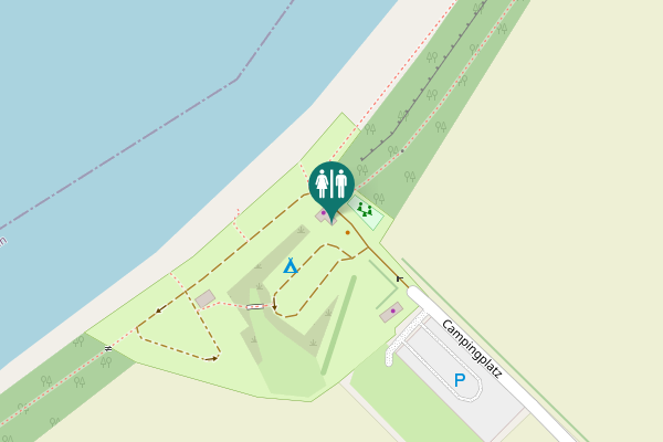 Map showing location of Campingplatz 3 Toilet