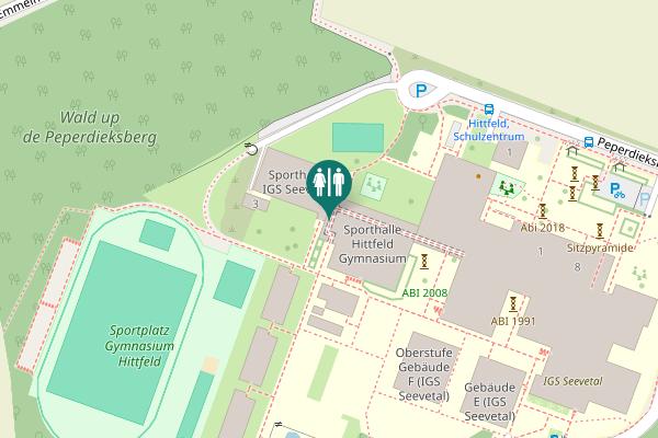 Map showing location of Äußere Schulstraße Toilet