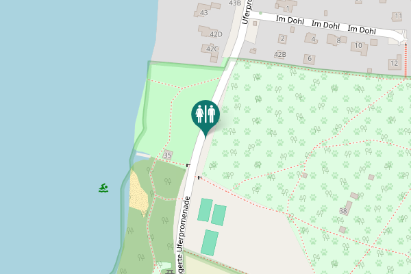 Map showing location of Verlängerte Uferpromenade Toilet