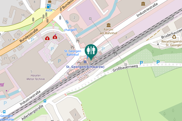 Map showing location of Bahnhofstraße 1 Toilet