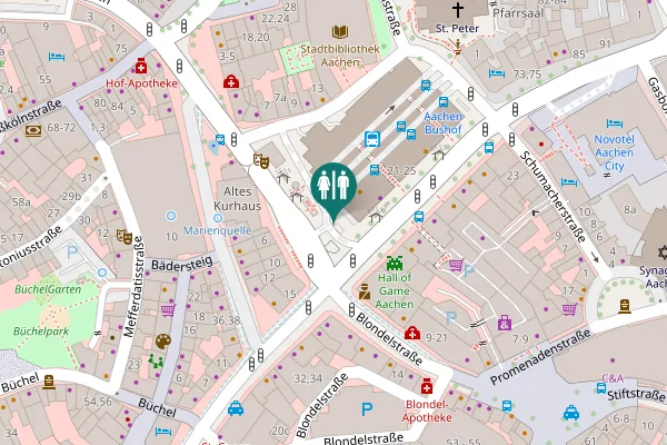 Map showing location of Peterstraße 17 Toilet