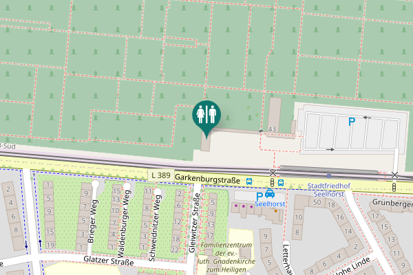 Map showing location of Garkenburgstraße 38 Toilet