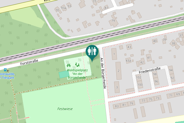 Map showing location of Toilettengebäude Kinderspielplatz