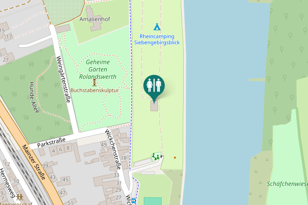 Map showing location of Wickchenstraße 28 Toilet