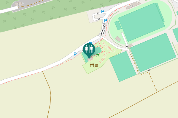Map showing location of Haggasse Toilet